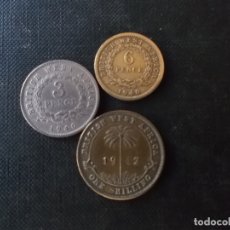 Monedas antiguas de África: CONJUNTO DE 3 MONEDAS ANTIGUA BRITISH WEST AFRICA AÑOS 40. Lote 165009790
