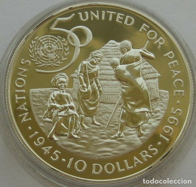 Monedas antiguas de &Aacute;frica: NAMIBIA 10 DOLARES 1995 - Foto 1