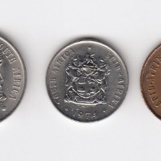 Monedas antiguas de África: SUID-AFRIKA 1968 2C.T.S EN COBRE - 10 Y 20 C.T.S. EN NÍQUEL 1974 S/C. Lote 176007392