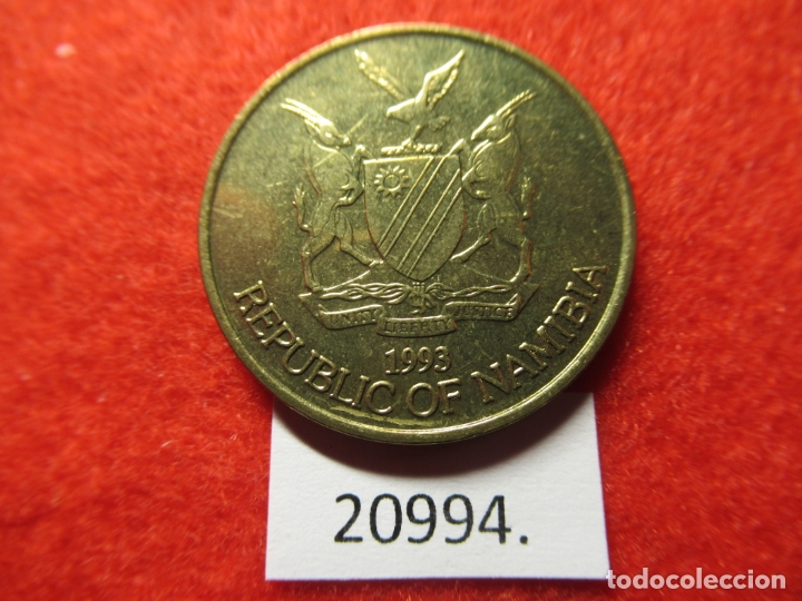 Monedas antiguas de &Aacute;frica: Namibia 5 dolares 1993 - Foto 2