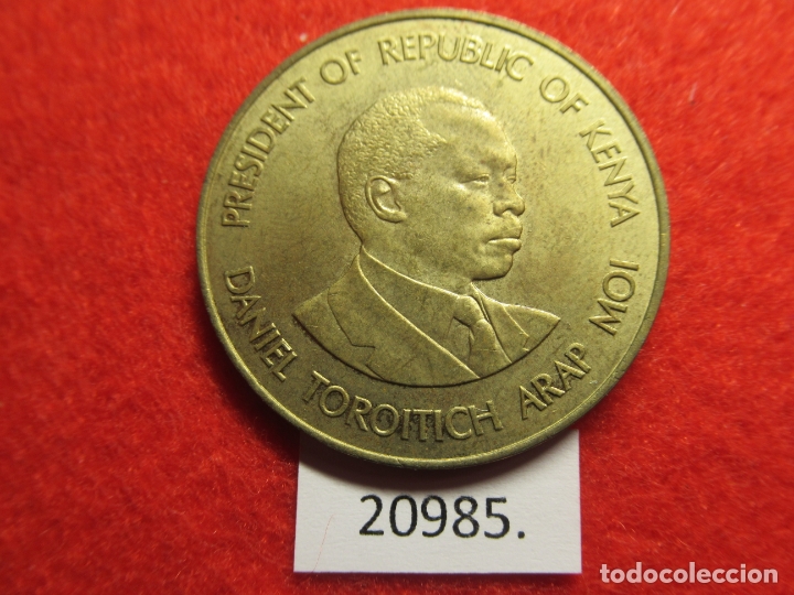 Monedas antiguas de &Aacute;frica: Kenia 10 c&eacute;ntimos 1986 - Foto 1