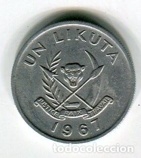 Monnaies anciennes d'Afrique: KONGO 1 LIKUTA A&Ntilde;O 1967 (4)