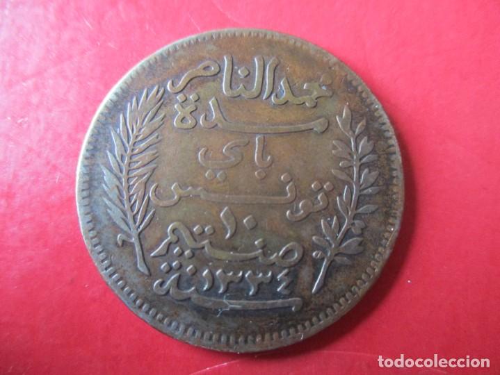 Monedas antiguas de &Aacute;frica: Tunisia. moneda de 10 centimos. 1916 - Foto 1