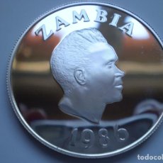 Monedas antiguas de África: 10 KWACHA 1986 ZAMBIA. 25 ANIVERSARIO DE LA FUNDACIÓN DE LA WWF 27,22 GR PLATA (AG 925) SC PROOF. Lote 190781520