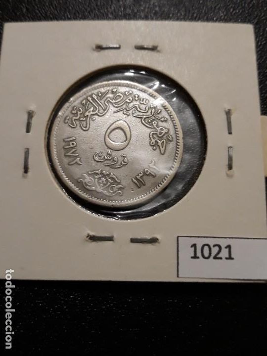 Monedas antiguas de &Aacute;frica: Egipto 5 piastras 1972 - Foto 2