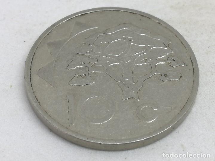 Monedas antiguas de &Aacute;frica: Moneda 1993. 10 C&eacute;ntimos. Namibia. KM 2. MBC - Foto 2