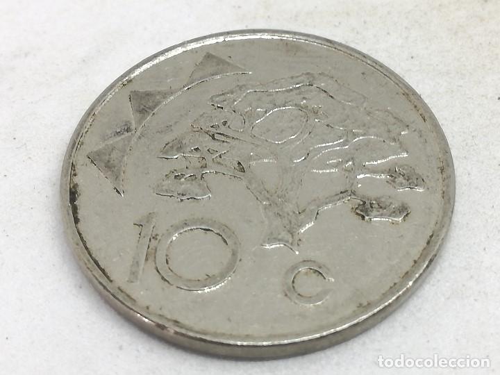 Monedas antiguas de &Aacute;frica: Moneda 1998. 10 C&eacute;ntimos. Namibia. KM 2. MBC - Foto 2