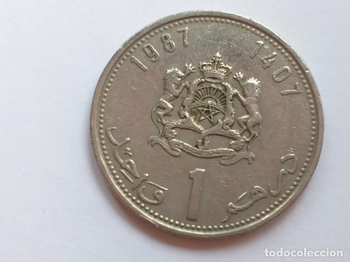 Monedas antiguas de &Aacute;frica: MONEDA DE MARRUECOS. 1 DIRHAM. A&Ntilde;O 1987. - Foto 1