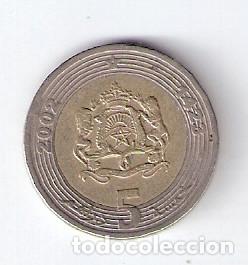 Monedas antiguas de &Aacute;frica: MARRUECOS 5 DIRHAM - Foto 2