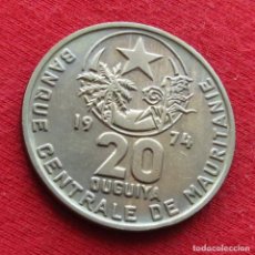 Monedas antiguas de África: MAURITANIA 20 OUGUIYA 1974. Lote 198137896