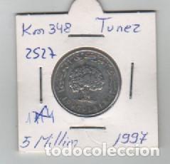 Monnaies anciennes d'Afrique: MONEDA TUNEZ 5 MILLIM 1997