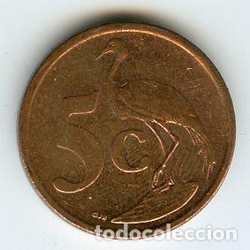 Alte M&uuml;nzen aus Afrika: SOUTH AFRIKA.AFRICA DEL SUR 5 CENTS 2010 EBC+.VER FOTOS ADICIONALES. C12