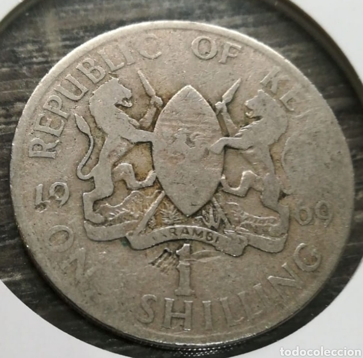 Monedas antiguas de &Aacute;frica: Moneda Kenia 1 chelin 1969 - Foto 1