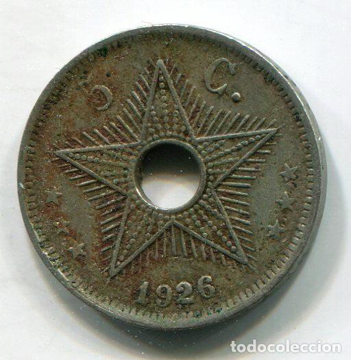 Monedas antiguas de &Aacute;frica: CONGO BELGA - 5 CENTIMOS 1926 - Foto 1