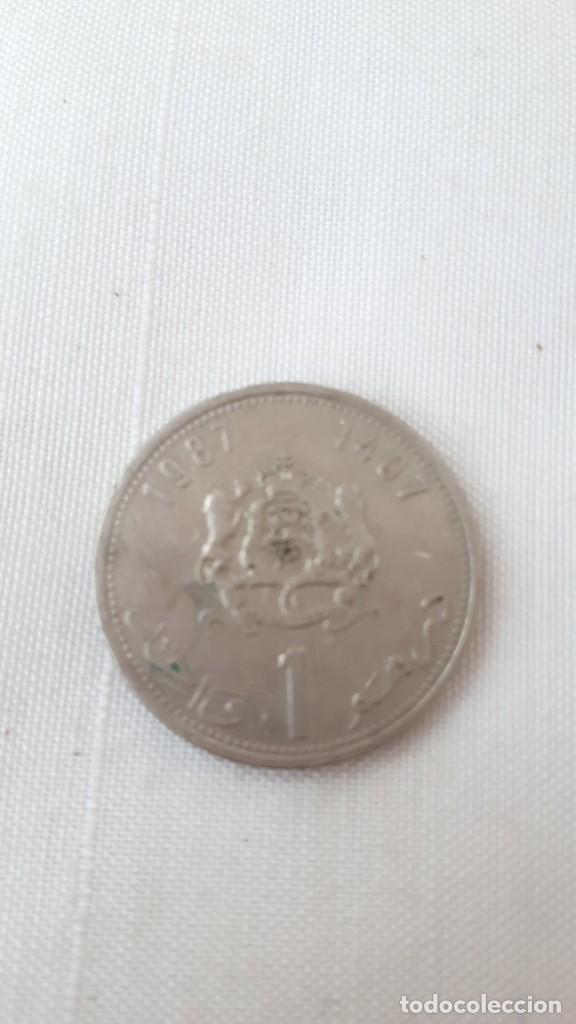 Monedas antiguas de &Aacute;frica: MONEDA 1 DIRHAM MARROQUI 1987 1407 - Foto 1