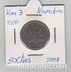 Monedas antiguas de &Aacute;frica: MONEDA NAMIBIA 50 CENTAVOS 2008 - Foto 1