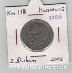 Monedas antiguas de &Aacute;frica: MONEDA MARRUECOS 2 DIRHAM 2002 - Foto 1