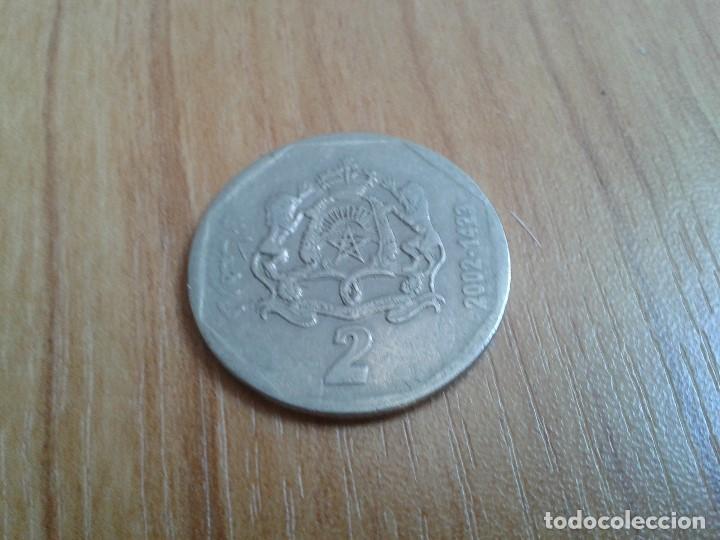 Monedas antiguas de &Aacute;frica: Marruecos -- 2 Dirham -- penique -- 2002 - Foto 2