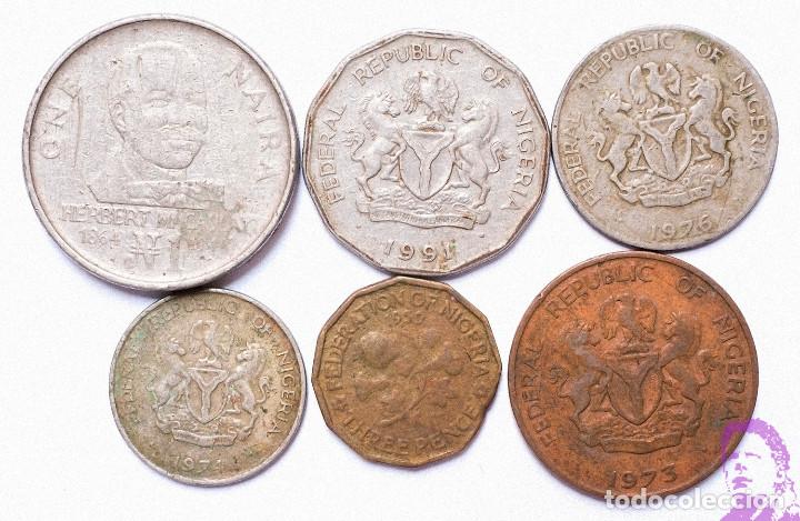 Alte M&uuml;nzen aus Afrika: LOTE MONEDAS NIGERIA FEDERAL REPUBLIC QUEEN ELIZABETH REINA KOBO NAIRA PENCE. VARIOS A&Ntilde;OS . Ref. 850