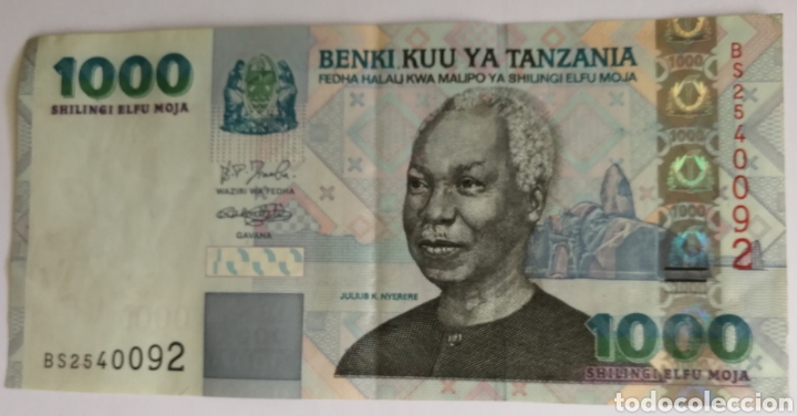 Alte M&uuml;nzen aus Afrika: billete tanzania 1000 shillings