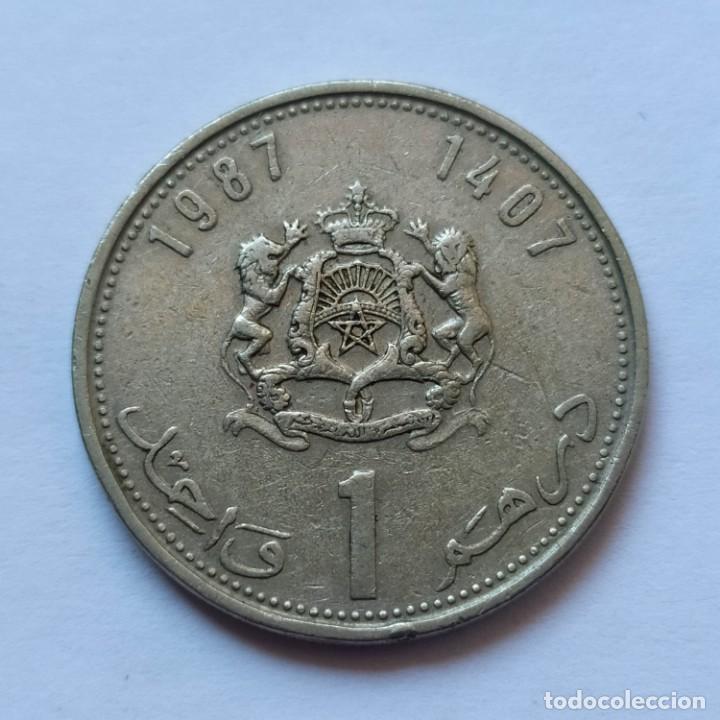 Monedas antiguas de &Aacute;frica: ## Marruecos - 1 Dirham 1407- 1987 ## - Foto 2