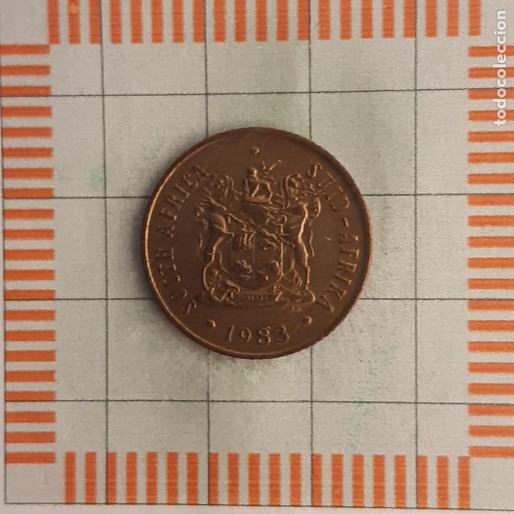 Alte M&uuml;nzen aus Afrika: 2 C&Eacute;NTIMOS, SUD&Aacute;FRICA. REP&Uacute;BLICA, 1983. (KM#83)
