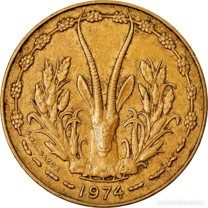 Alte M&uuml;nzen aus Afrika: [#792945] Moneda, Estados del &Aacute;frica Occidental, 10 Francs, 1974, MBC, Aluminio - n&iacute;quel