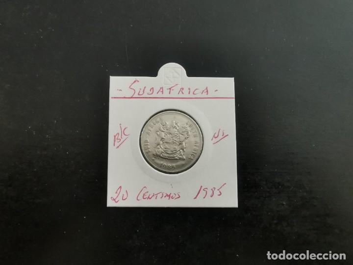 Monedas antiguas de &Aacute;frica: SUDAFRICA 20 CENTIMOS 1985 BC KM=86
