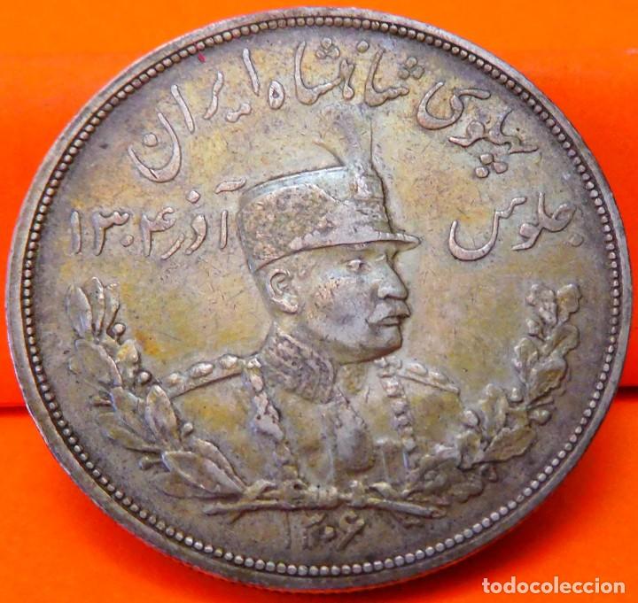 Moedas antigas de &Aacute;frica: PERSIA, 5000 DINARES ( 5 KRAN), 1306-1927 L.REZA PALHEVI. PLATA. (612)