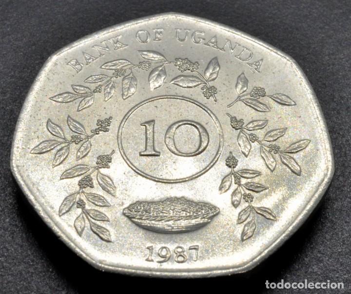 Monedas antiguas de &Aacute;frica: Uganda, 10 chelines 1987 - Foto 2