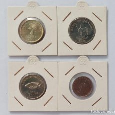 Monedas antiguas de África: UGANDA SERIE DE 4 MONEDAS , SC, TEMA FAUNA. Lote 241206430