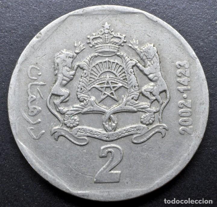 Monedas antiguas de &Aacute;frica: Marruecos, 2 dirham 2002 - Foto 1
