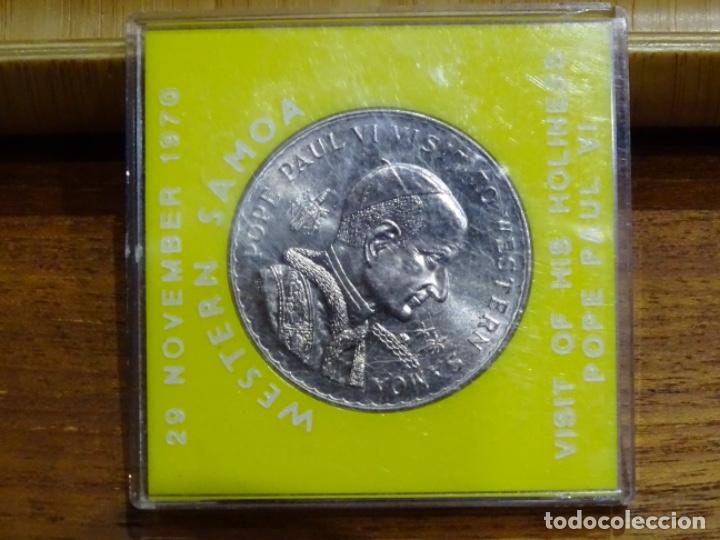 Monedas antiguas de &Aacute;frica: MONEDA DE DOLLAR.SAMOA I S&Iacute;SIFO.1967.VISITA PAULO VI.