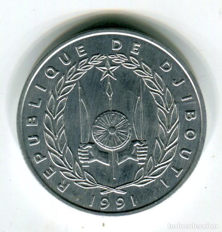 Old Coins of Africa: 5 FRANCOS REPUBLICA DE DJIBOUTI A&Ntilde;O 1991 S/C