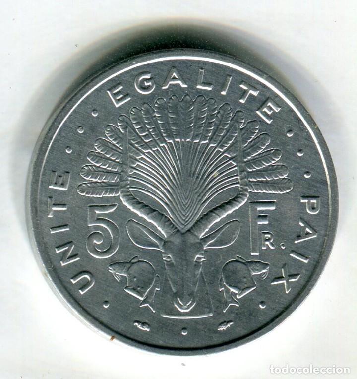 Old Coins of Africa: 5 FRANCOS REPUBLIDA DJIBOUTI A&Ntilde;O 1991 S/C