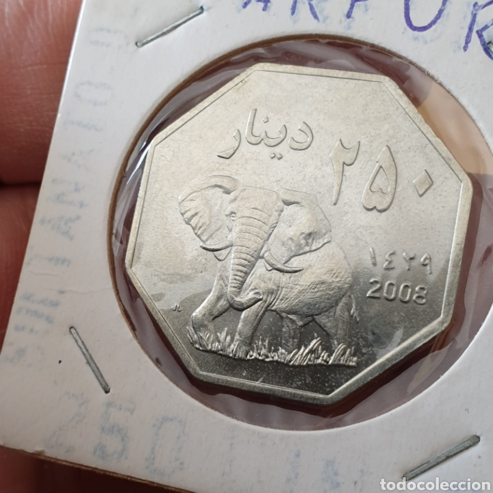 Old Coins of Africa: Sultanato de Darfur 250 dinares 2008 (AH1429) &ndash; animal elefante