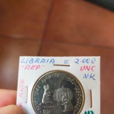 Monedas antiguas de África: MONEDA DE 5 CINCO DOLLARS DOLARES LIBERIA SIN CIRCULAR 2000 AÑO DE LA RATA. Lote 264827754