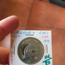 Monedas antiguas de África: MONEDA DE 5 CINCO DOLLARS DOLARES LIBERIA SIN CIRCULAR 2000 AÑO DEL MONO. Lote 264828774