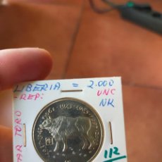Monedas antiguas de África: MONEDA DE 5 CINCO DOLLARS DOLARES LIBERIA SIN CIRCULAR 2000 AÑO DEL TORO. Lote 264829794