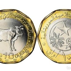 Monedas antiguas de África: MAURITANIA 10 OUGUIYA 2017 BIMETALICA - VACA