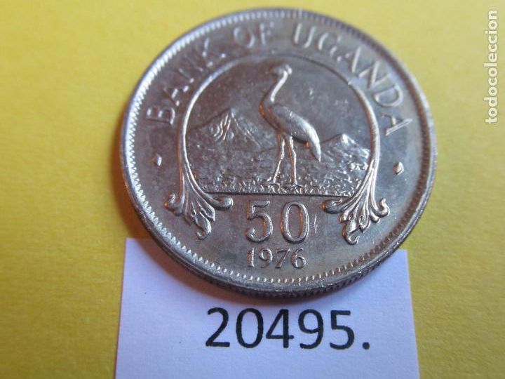 Monedas antiguas de &Aacute;frica: Uganda 50 c&eacute;ntimos 1976 - Foto 1