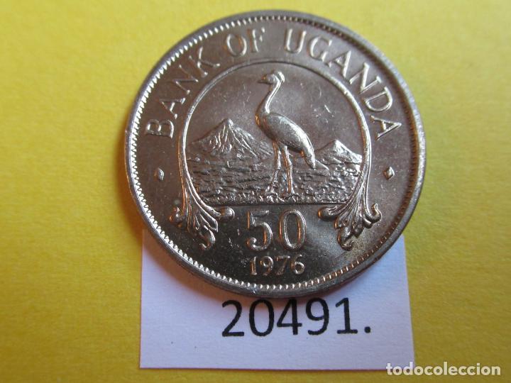 Monedas antiguas de &Aacute;frica: Uganda 50 c&eacute;ntimos 1976 - Foto 2