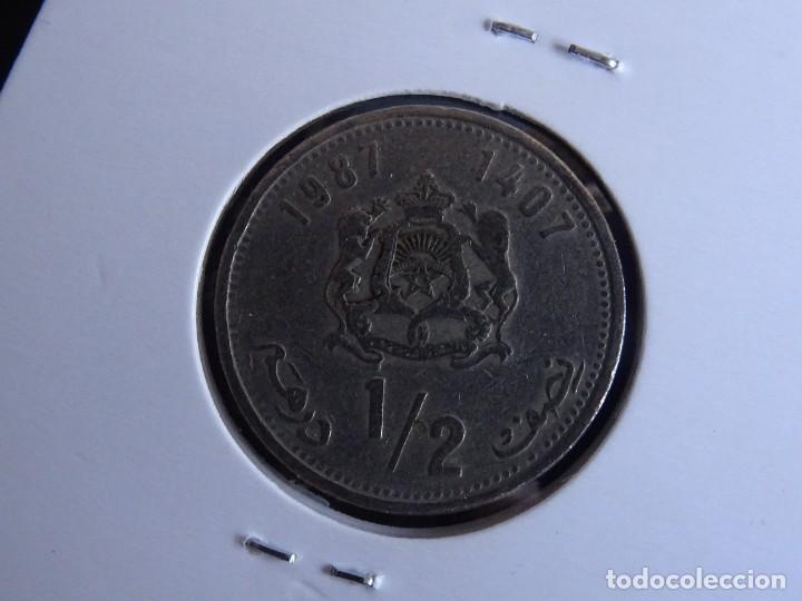 Monedas antiguas de &Aacute;frica: MARRUECOS 1/2 DIRHAM 1987 - Foto 1