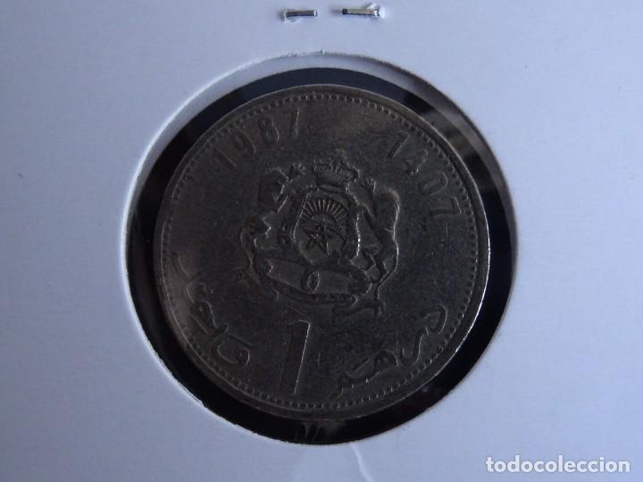 Monedas antiguas de &Aacute;frica: MARRUECOS 1 DIRHAM 1987 - Foto 2