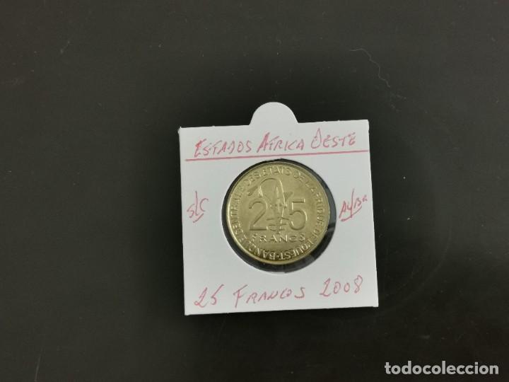 Moedas antigas de &Aacute;frica: ESTADOS AFRICA OESTE 25 FRANCOS 2008 S/C KM=9