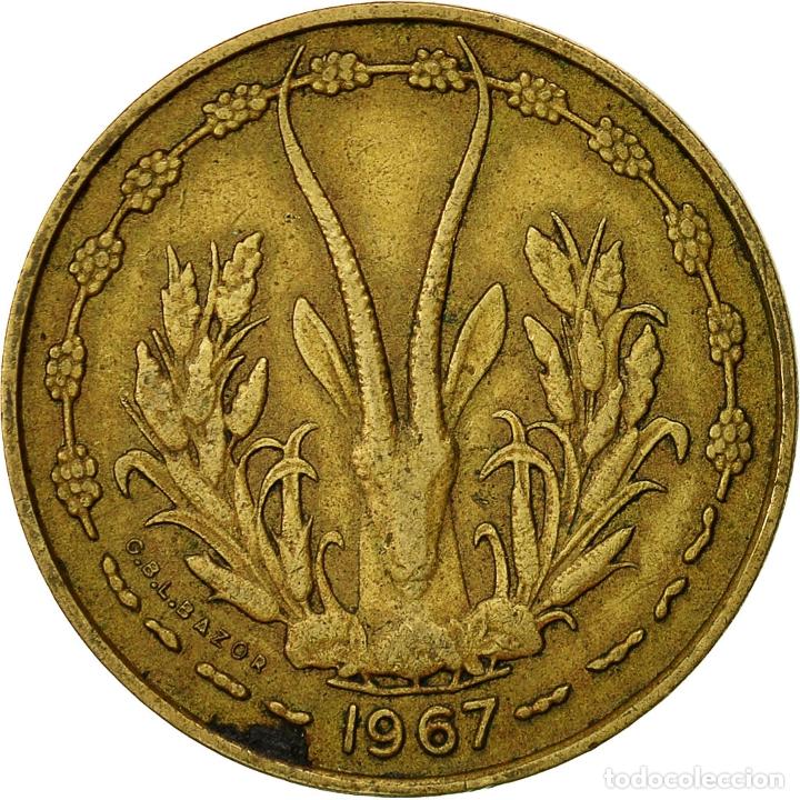 Monnaies anciennes d'Afrique: [#540105] Moneda, Estados del &Aacute;frica Occidental, 10 Francs, 1967, BC+, Aluminio - n&iacute;quel