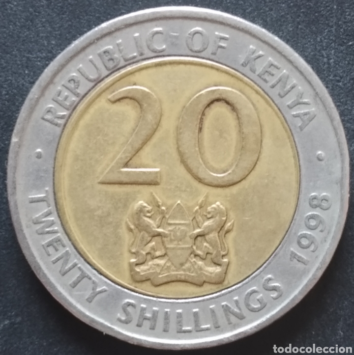 Moedas antigas de &Aacute;frica: MONEDA - KENIA / KENYA 20 CHELINES / SHILLINGS 1998