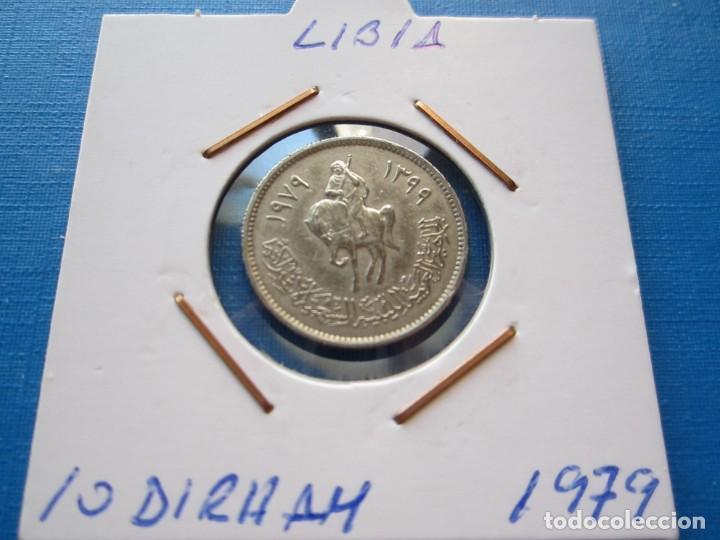 Monedas antiguas de &Aacute;frica: moneda de Libia de 10 Dirham de 1979 escasa - Foto 1