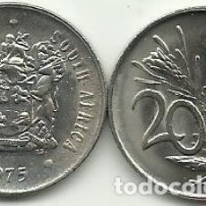 Monedas antiguas de África: 20 CENTS - SUDAFRICA - 1975 - FOTOS. Lote 365162701