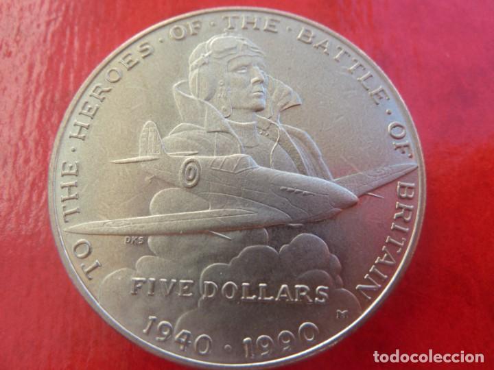 Moedas antigas de &Aacute;frica: ISLAS MARSHALL 5 $ NIQUEL 1990 S/C